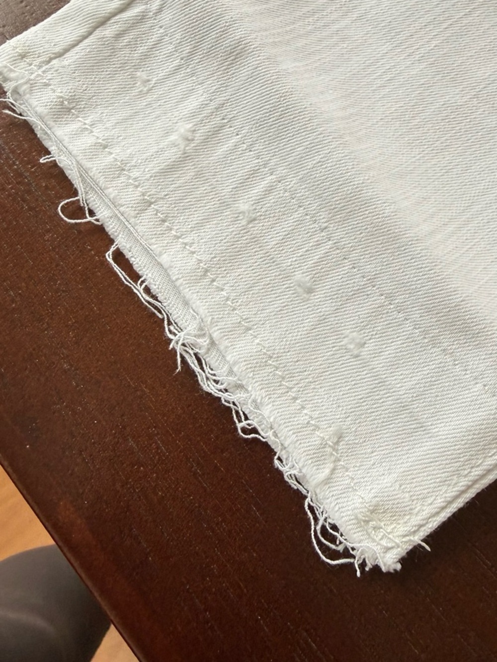 Level 99 White Frayed Hem Skinny Jeans - Picture 3 of 5